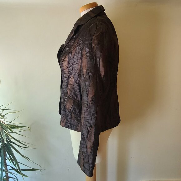 Chagall Two Tone Brown Blazer - Picture 8 of 8
